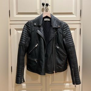 Whistles Leather Jacket, USA Size 6, UK Size 10